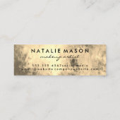 Monogram Aquarellblau Lila mit Trim Mini Visitenkarte (Rückseite)