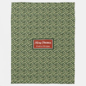 Monogram Aquarellfarbe pastellgrün Xmas Decke (Vorderseite)
