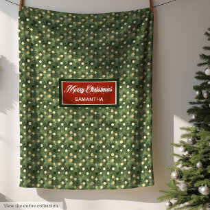 Monogram Aquarellfarbe pastellgrün Xmas Decke
