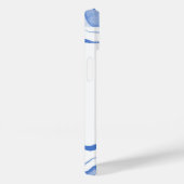 Monogram Aquarellfarben Agare Abstrakt Blue Case-Mate iPhone Hülle (Rückseite / Rechts)