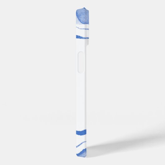 Monogram Aquarellfarben Agare Abstrakt Blue Case-Mate iPhone Hülle (Rückseite / Rechts)