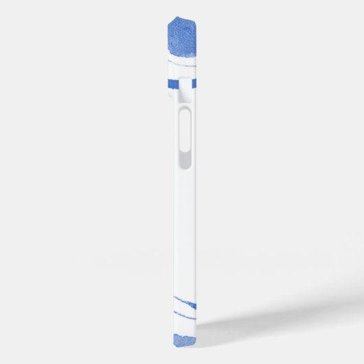 Monogram Aquarellfarben Agare Abstrakt Blue Case-Mate iPhone Hülle (Rückseite / Links)