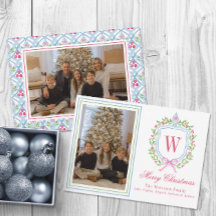 Monogram, Aquarellfarben Chinoiserie Jar Wappen Fo