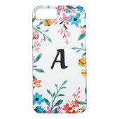 Monogram-Aquarellfarben-Wildblumen Telefongehäuse Case-Mate iPhone Hülle (Rückseite)