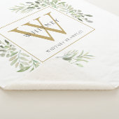 Monogram, Aquarellfarbenfloral Sherpadecke (3/4)