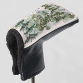 Monogram Aquarellkiefernwald & Mountain Rustikal Golf Headcover (3/4 Vorderseite)