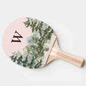 Monogram Aquarellkiefernwald & Mountain Rustikal Tischtennis Schläger (Seitenansicht)