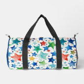 Monogram-Aquarellsterne Personalisiert Duffle Bag (Vorderseite)