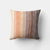 Monogram Aquarellstreifen, orange-braun Kissen (Rückseite)