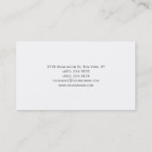 Monogram Architect Modern Simple Business Card Visitenkarte (Rückseite)