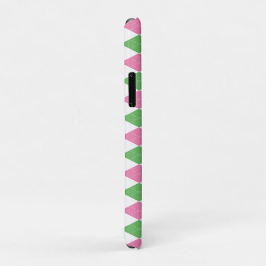 MONOGRAM ARGYLE PINK GREEN PATTERN Case-Mate iPhone HÜLLE (Hinten/Rechts)