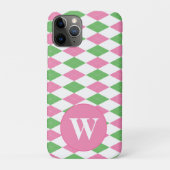 MONOGRAM ARGYLE PINK GREEN PATTERN Case-Mate iPhone HÜLLE (Rückseite)