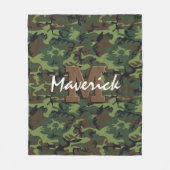 Monogram Army Camouflage Kids Fleecedecke (Vorderseite)
