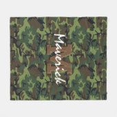Monogram Army Camouflage Kids Fleecedecke (Vorderseite (Horizontal))
