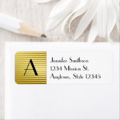 Monogram Art Deco Gold Satin Streifen (Insitu)