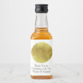 Monogram Art Deco Star Black and Gold Alkoholflaschenetikett (Vorderseite)