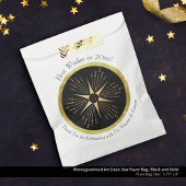 Monogram Art Deco Star Black and Gold Geschenktütchen