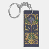 Monogram Art Nouveau Bookmark Schlüsselanhänger (Vorderseite links)