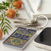 Monogram Art Nouveau Bookmark Schlüsselanhänger (Vorderseite rechts)