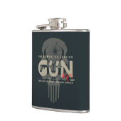 Monogram Art of Gun | Flasche (dunkler Modus) Flachmann (Links)