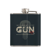 Monogram Art of Gun | Flasche (dunkler Modus) Flachmann (Rückseite)
