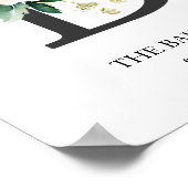 Monogram Art Print, Letter B, Wedding, Kinderzimme Poster (Ecke)