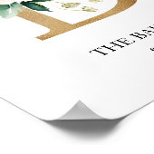 Monogram Art Print, Letter B, Wedding, Kinderzimme Poster (Ecke)