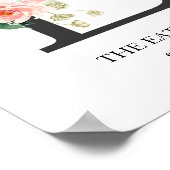 Monogram Art Print, Letter E, Wedding, Kinderzimme Poster (Ecke)