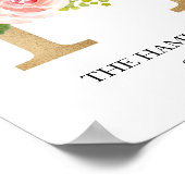 Monogram Art Print, Letter H, Wedding, Kinderzimme Poster (Ecke)