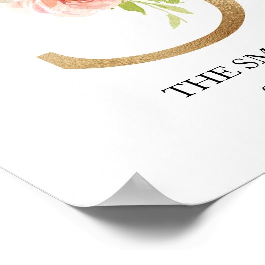 Monogram Art Print, Letter S, Wedding, Kinderzimme Poster (Ecke)