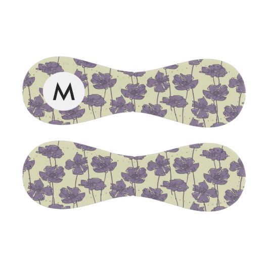 Monogram Art Vintager Blumenmuster Baseball (Paneele)