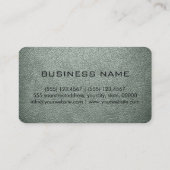 Monogram Ash Grey Leather Look Visitenkarte (Rückseite)