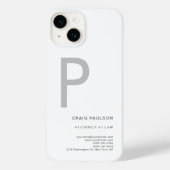 Monogram Attorney at Law Modern Case-Mate iPhone Hülle (Rückseite)