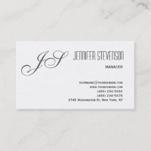 Monogram Attractive Charm Consultant Business Card Visitenkarte