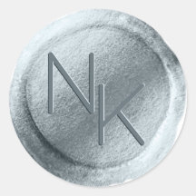 Monogram-Aufkleber für den dunkelblauen Foil-Wax-U