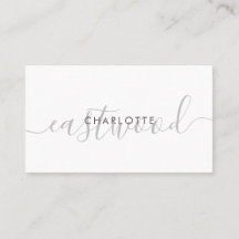 Monogram-Aufrufkarte für einfachen Skriptnamen