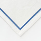 Monogram aus Blue und White Palm Palmetto Tree Fleecedecke (Ecke)