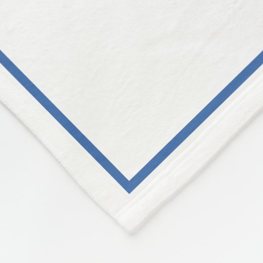 Monogram aus Blue und White Palm Palmetto Tree Fleecedecke (Ecke)