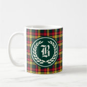 Monogram aus Buchanan Family Red and Yellow Tartan Kaffeetasse (Links)