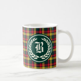 Monogram aus Buchanan Family Red and Yellow Tartan Kaffeetasse