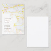 Monogram aus Gold-Marmor Moderne elegante Top-Vorl Visitenkarte (Vorne/Hinten)