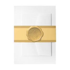 Monogram aus Gold Wax Siegel 2 Initials elegant Ge Einladungsbanderole