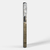 Monogram aus goldgegossenem Metall-Silber-Glitzer Case-Mate iPhone Hülle (Rückseite / Rechts)