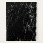 Monogram aus schwarzem Marmor Name White Initial M Planer (Rückseite)