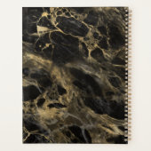 Monogram aus schwarzem und goldenem Marmor Elegant Planer (Rückseite)