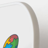 Monogram Autism Awareness Script Name Pickleball Schläger (Linke Seite)