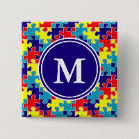 Monogram Autismus Awareness Aspergers Puzzle Muste