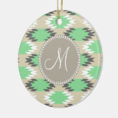 Monogram Aztec Andes Tribal Native American Keramik Ornament (Links)