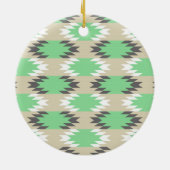 Monogram Aztec Andes Tribal Native American Keramik Ornament (Hinten)