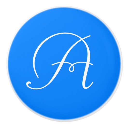 Monogram Azure Keramikknauf (Vorderseite)